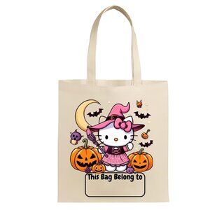 Customize Hello Kitty Halloween Trick Or Treat Canvas Tote